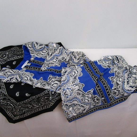 Studio One 3/4 Sleeve Floral Puff Print Shift Dress - Picture 8 of 11